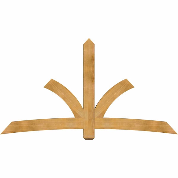 Ekena Millwork Davenport Rough Sawn Timber Gable Bracket, Western Red Cedar, 96"W x 52"H x 4"D x 6"F, 13/12 Pitch GBW096X52X0406DAV00RWR - main